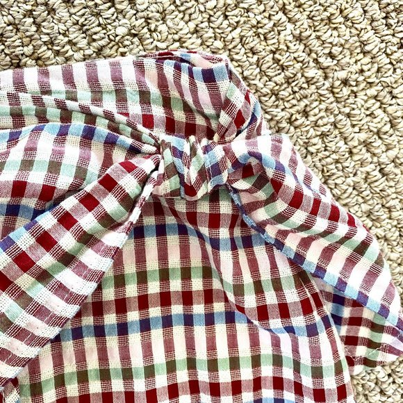 Madewell Sarong Midi Skirt in Rainbow Gingham, size 6 - Picture 7 of 12